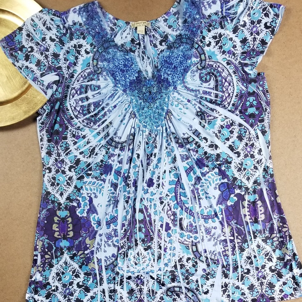 Energe Fashion Print blouse Size 2x